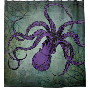 Cortina Para Box Polvo Twisty do vintage (roxo)