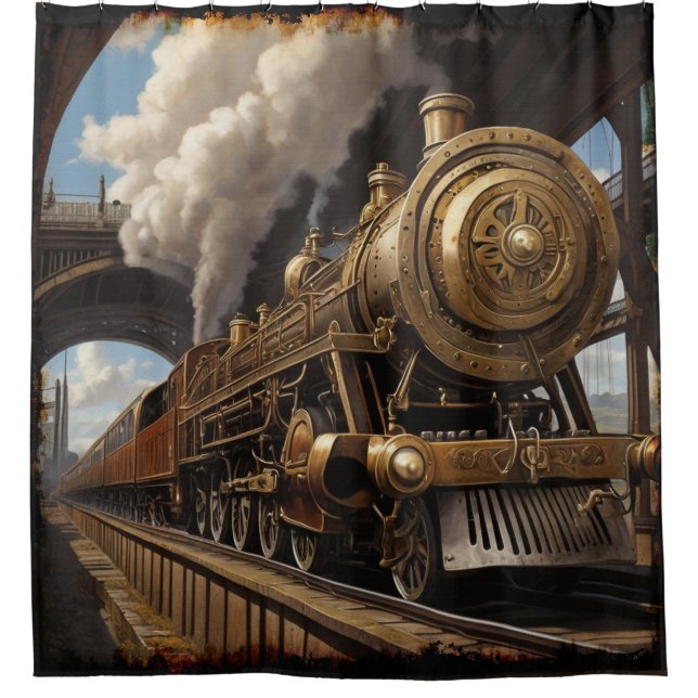 Cortina Para Box Ponte Steampunk Train e Victorian (Frente)