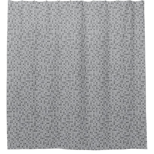 Cortina Para Box Pontos Cinza Polka (Frente)