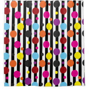 Cortina Para Box Pontos E Stripes