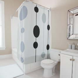 Cortina Para Box Pontos negros e Cinzas nas cinzas