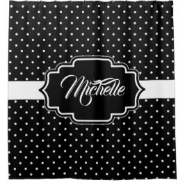 Cortina Para Box Pontos Pretos e Brancos