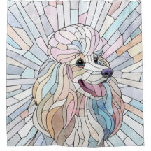 Poodle - arte mosaica pastel