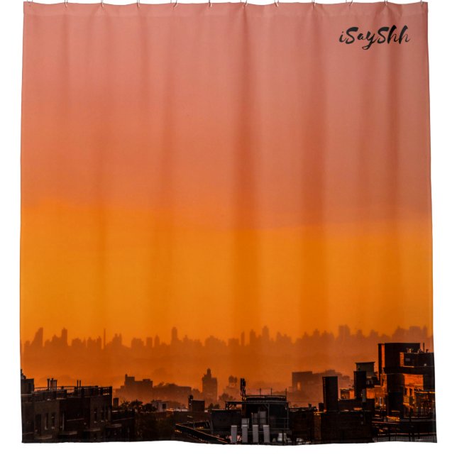 Cortina Para Box Pôr do sol sobre a cidade (Frente)