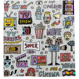 Cortina Para Box Porodles da série TV: Engraçado Vintage Set.