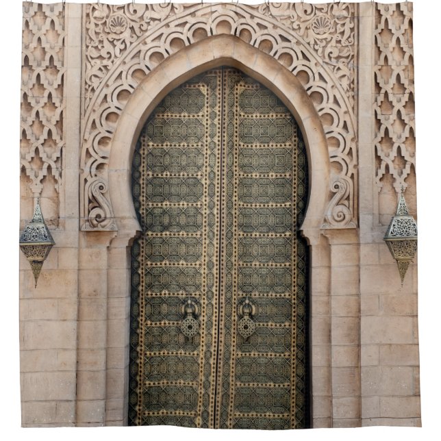 Cortina Para Box PORTA DE MADEIRA cinza (Frente)