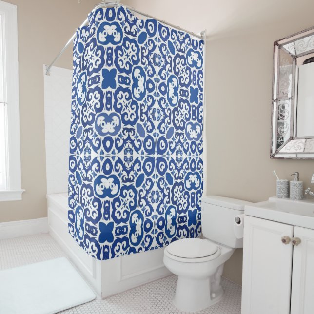 Cortina Para Box Porto Royale Classic Blue Baroque (In Situ)