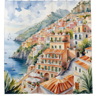 Cortina Para Box Positano: Charme de Aquarela na Costa Amalfi da It