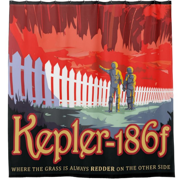 Cortina Para Box POSTER Sci Fi Viagem NASA Future - Kepler 186f (Frente)