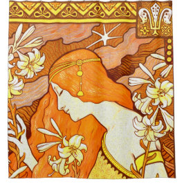 Cortina Para Box Poster vintage da revista francesa Art Nouveau Mul