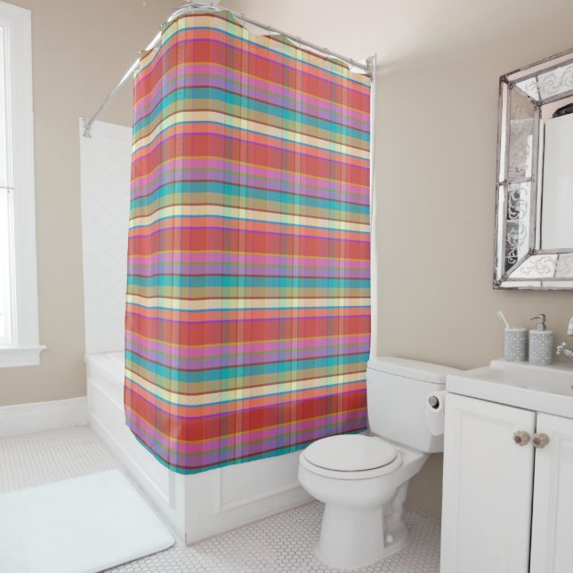 Cortina Para Box Potty Plaid FAP (In Situ)