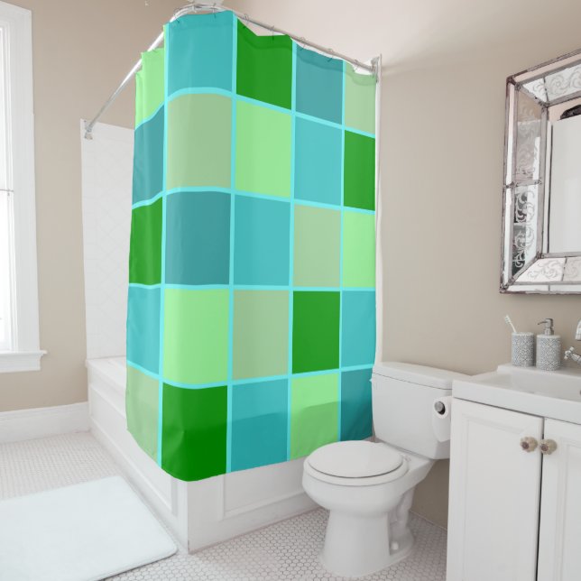 Cortina Para Box Praça Azul-Beachy e Verde (In Situ)