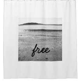 Cortina Para Box Praia da Areia Branca Livre e Preta