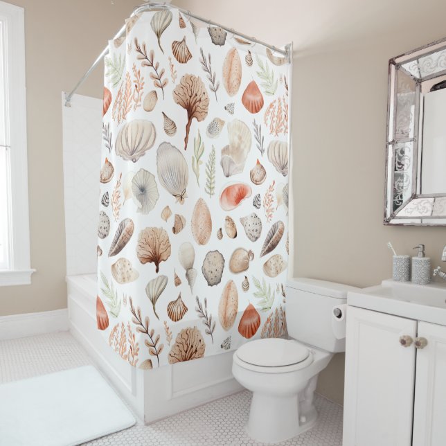 Cortina Para Box Praia, Seashell, litoral (In Situ)