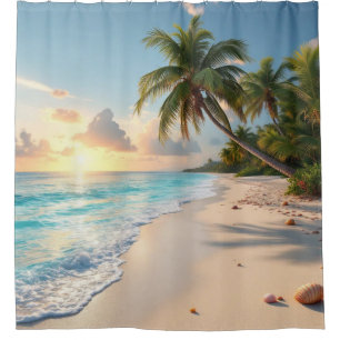 Cortina Para Box Praia Tropical