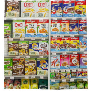 Cortina Para Box Prateleiras de Cereais Bangkok: Foodland Editorial