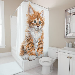 Cortina Para Box Presente da cortina do Chá de fraldas do Baby Cat 