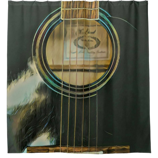 Cortina Para Box presente de guitarra clássico para pai (Frente)