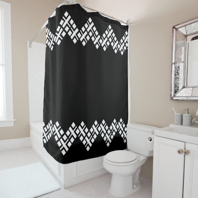 Cortina Para Box Preto e Branco (In Situ)