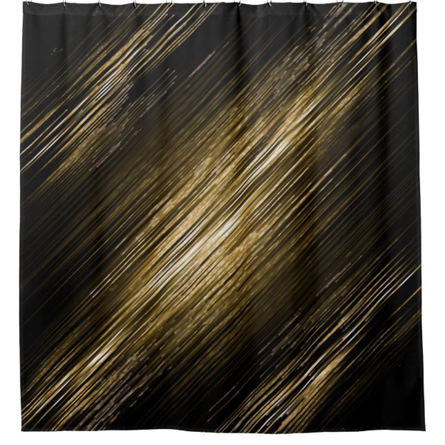 Cortina Para Box preto e dourado (Frente)