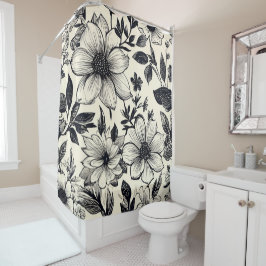 Cortina Para Box Preto e marfim