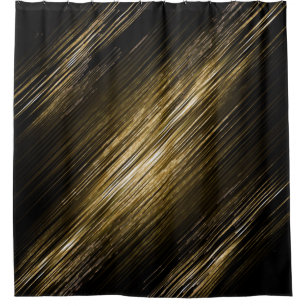 Cortina Para Box preto e ouro