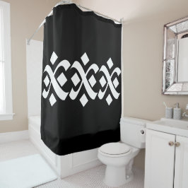 Cortina Para Box Preto Elegante e Branco florescentes