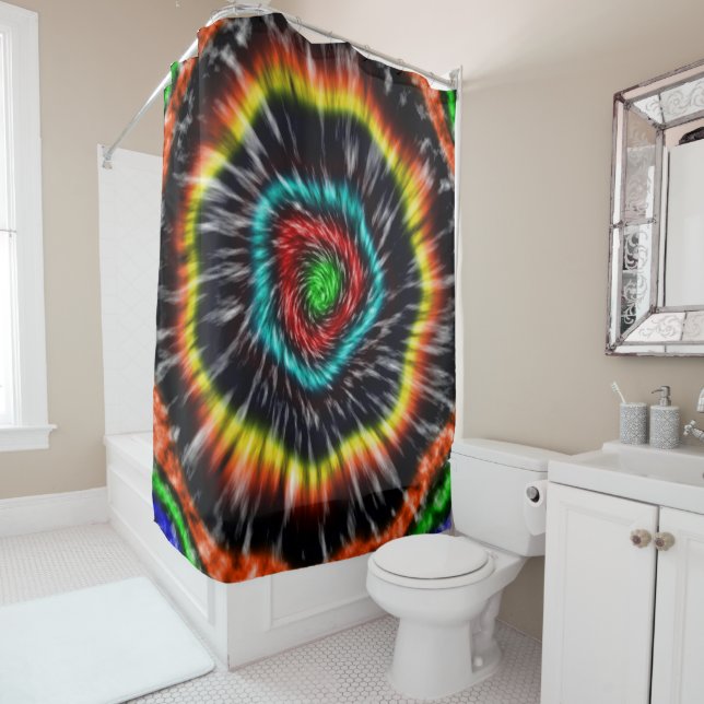 Cortina Para Box Preto Opal Tie Dye, (In Situ)