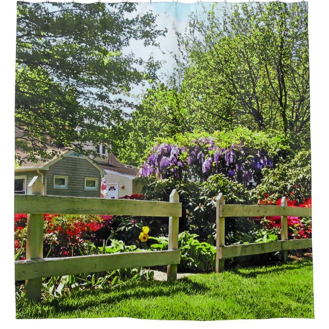 Cortina Para Box Primavera Jardim com Wisteria (Frente)
