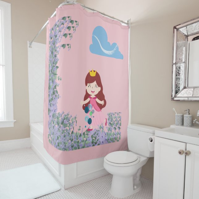 Cortina Para Box Princesa Híboras Chá Tela - Rosa (In Situ)