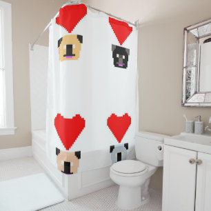 Cortina Para Box Pug Dog Lovers O Amor de Todos os Pugs