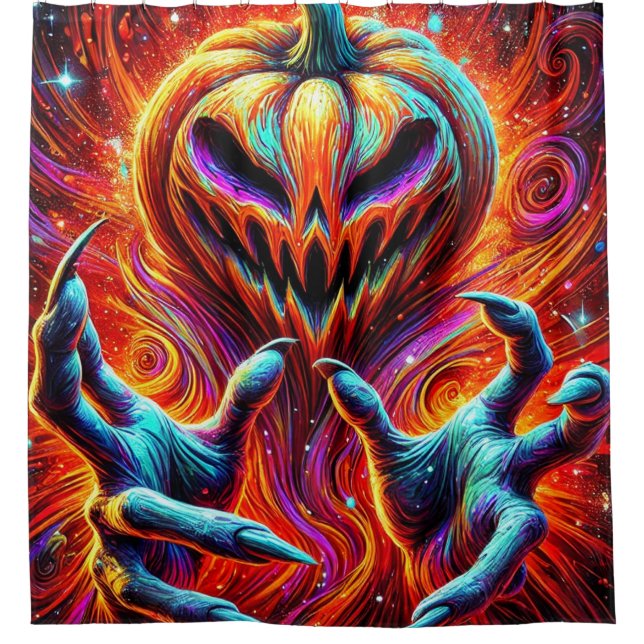 Cortina Para Box Pumpkin Art (Frente)