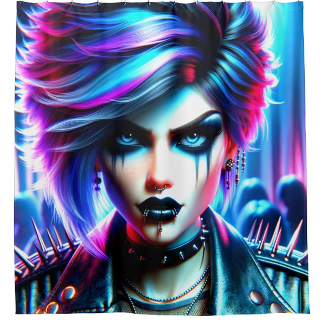 Cortina Para Box Punk Rocker (Frente)