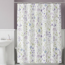 Cortina Para Box Purple Floral Shower Curtain