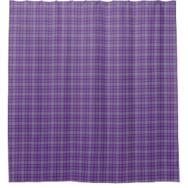 Cortina Para Box Purple Gray Tartan Plaid Shower Curtain
