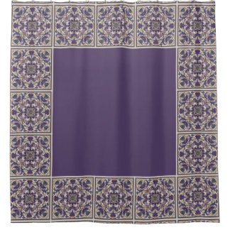 Cortina Para Box Purple Radial Tiled