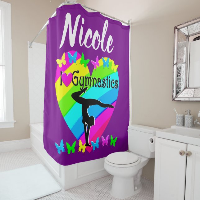 CORTINA PARA BOX PURPLE RAINBOL EU AMO DESIGN GINÁSTICO (In Situ)