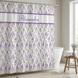 Cortina Para Box Purple Sage Green Lavender Custom Name