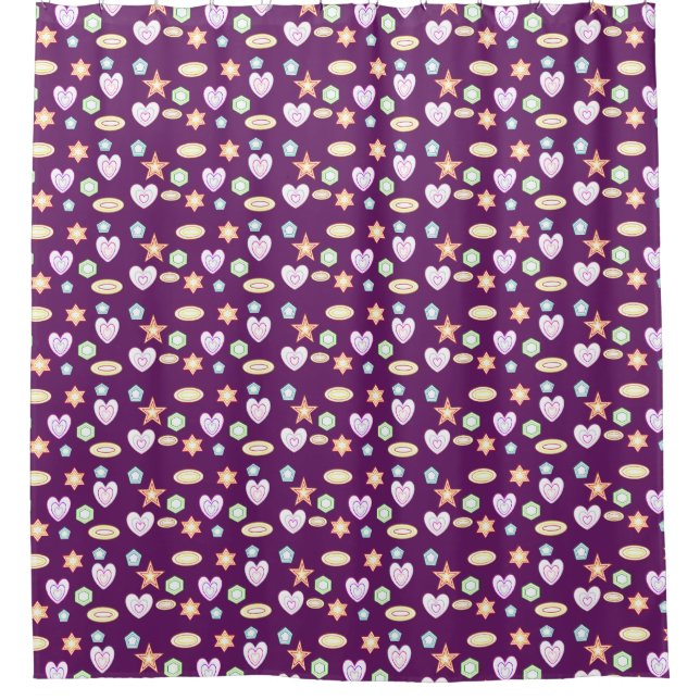 Cortina Para Box Purple Shapes  (Frente)