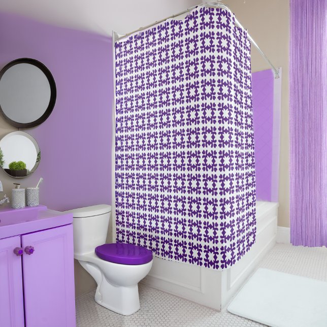 Cortina Para Box Púrpura e branca (Criador carregado)