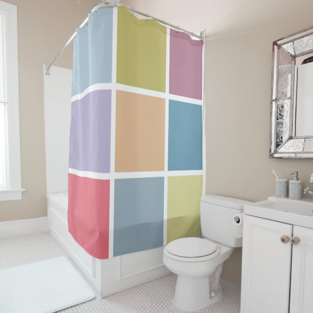 Cortina Para Box Quadrados de giz do Pastel Ann Arbor (In Situ)