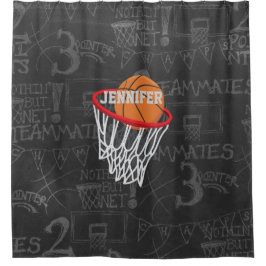 Cortina Para Box Quadro Personalizado de Basquete e Hoop