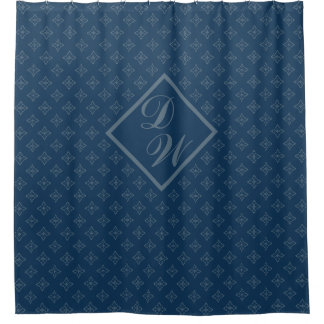Cortina Para Box Quatro Peças de Rosette Airforce Blue Foulard