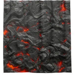 Cortina Para Box Queimaduras de lava quente vulcânicas