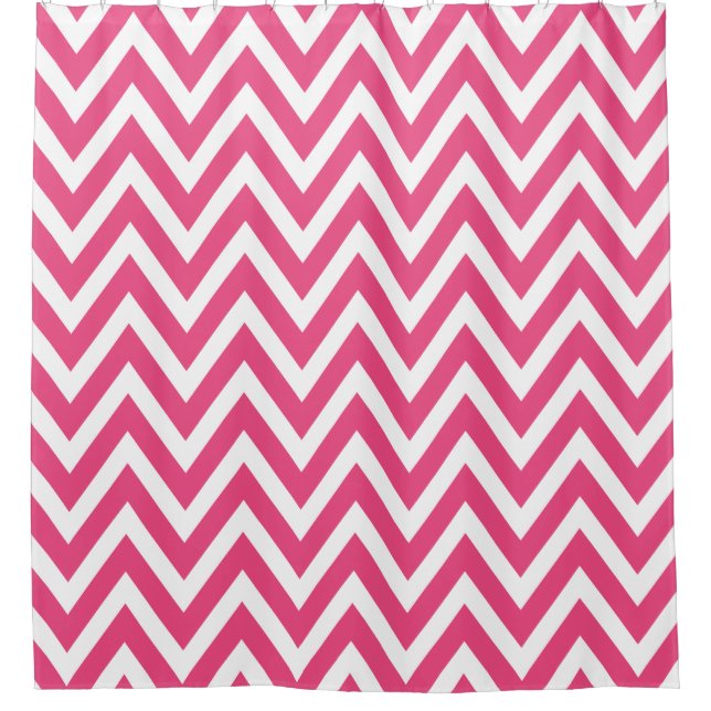 Cortina Para Box Quente Rosa e Branco (Frente)