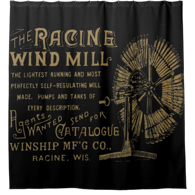 Cortina Para Box Racine Wind Mill Racine Wisconsin 1889 (Frente)