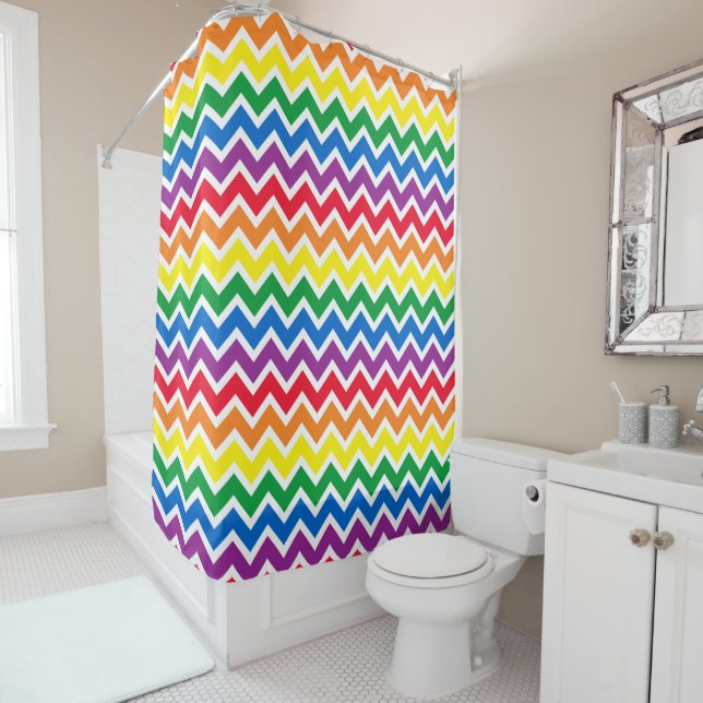 Cortina Para Box Rainbow Chevron (In Situ)
