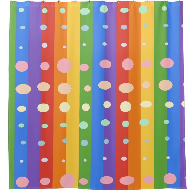 CORTINA PARA BOX RAINBOW DOT STRIPES (Frente)