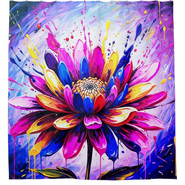 Cortina Para Box Rainbow Flower (Frente)