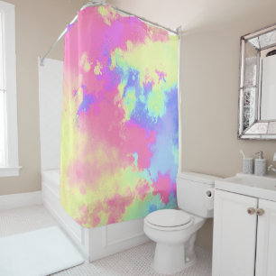 Cortina Para Box Rainbow Paint Splatter